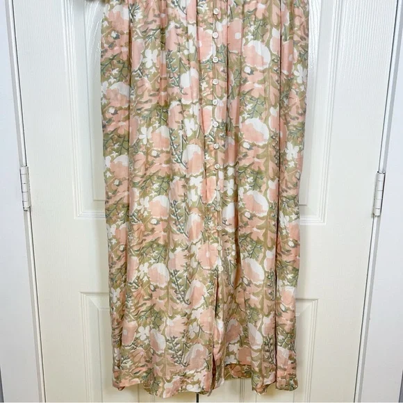 MIRTH Floral Puff Sleeve Midi Dress Snapdragon M Cottagecore Prairie Gir… - Picture 10 of 12